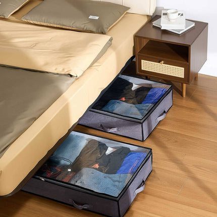 Underbed Storage Containers, Clear Lid, 90L, 6-Pack