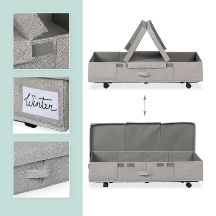 Underbed boxes with wheels, 2-pack