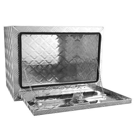 Underbody Aluminum Diamond Plate Tool Box, Lock, 24x14x16 in
