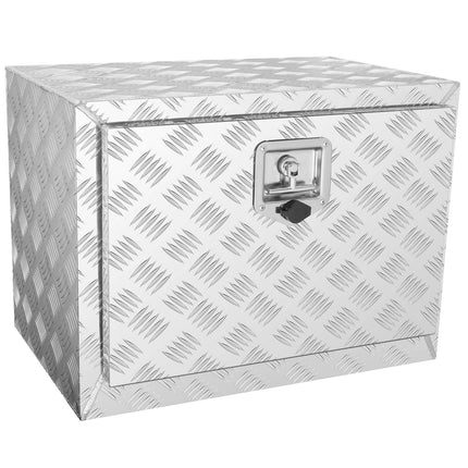 Underbody Truck Tool Box, Aluminum Diamond Plate, 24x17x18 in