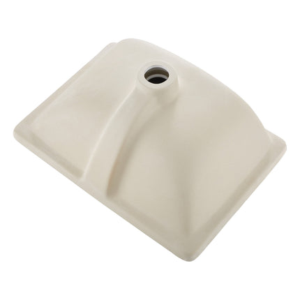 Undermount Bathroom Sink 460 x 330 mm, White Ceramic with Overflow
