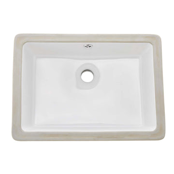Undermount Bathroom Sink, 470 x 335 mm Ceramic, Overflow