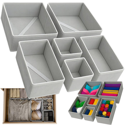 Underwear Drawer Organizer Set, 6 Non-Woven Containers