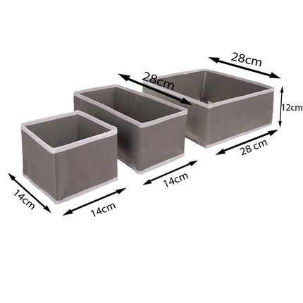 Underwear Drawer Organizer Set, 6 Non-Woven Containers