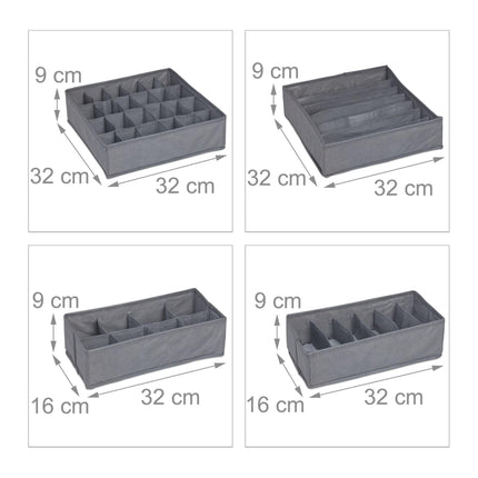 Underwear storage set of 4