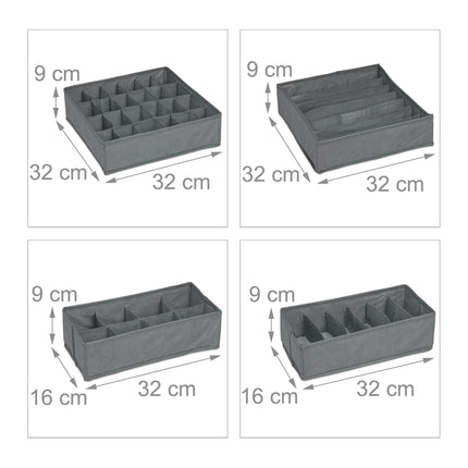 Underwear storage set of 4