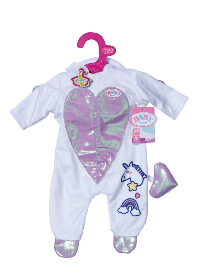 Unicorn Baby Onesie, 43cm, Soft Cotton Fabric