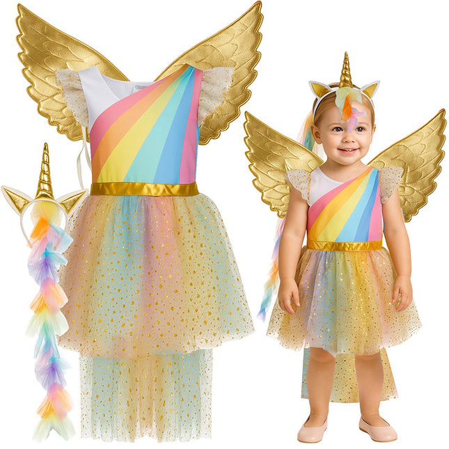 Unicorn Costume for Kids, 3-Piece Set, Size 110-116 cm