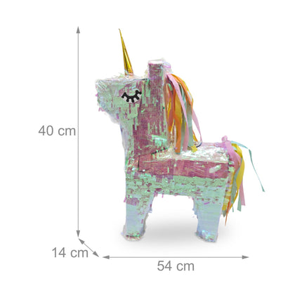 Unicorn Piñata Set with Stick and Mask