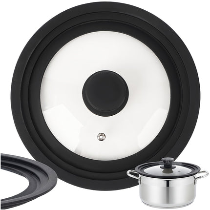 Universal 3-in-1 Silicone-Glass Lid for Pots 18/20/22cm