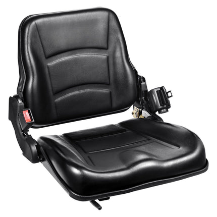 Universal Forklift Seat – Fold-Down Back, Belt, Switch