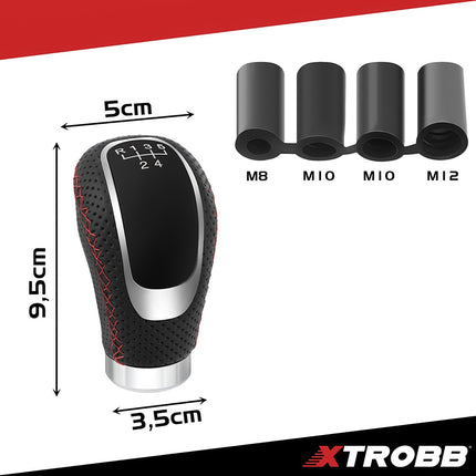 Universal Gear Shift Knob, 5/6 Speed, PU Leather