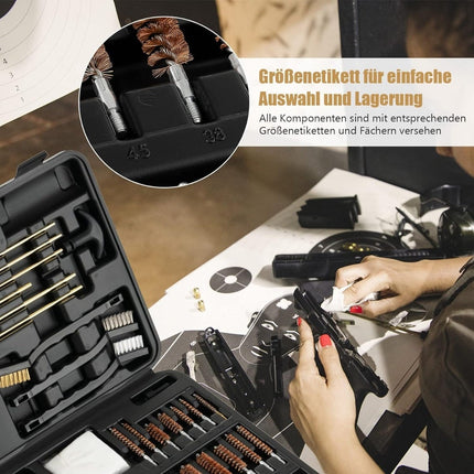 Universal Gun Cleaning Kit – Brass Rods, Brushes, Carry Case