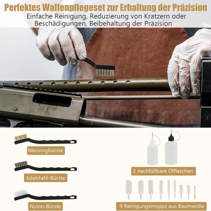 Universal Gun Cleaning Kit – Brass Rods, Brushes, Carry Case