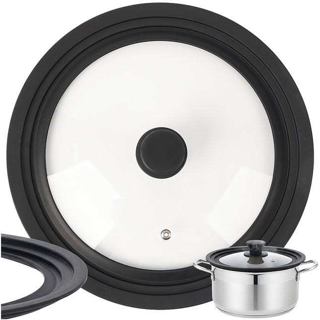 Universal Silicone-Glass Lid for Pots and Pans, 28-32 cm
