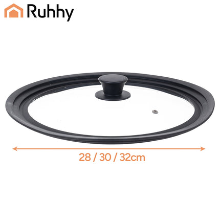Universal Silicone-Glass Lid for Pots and Pans, 28-32 cm