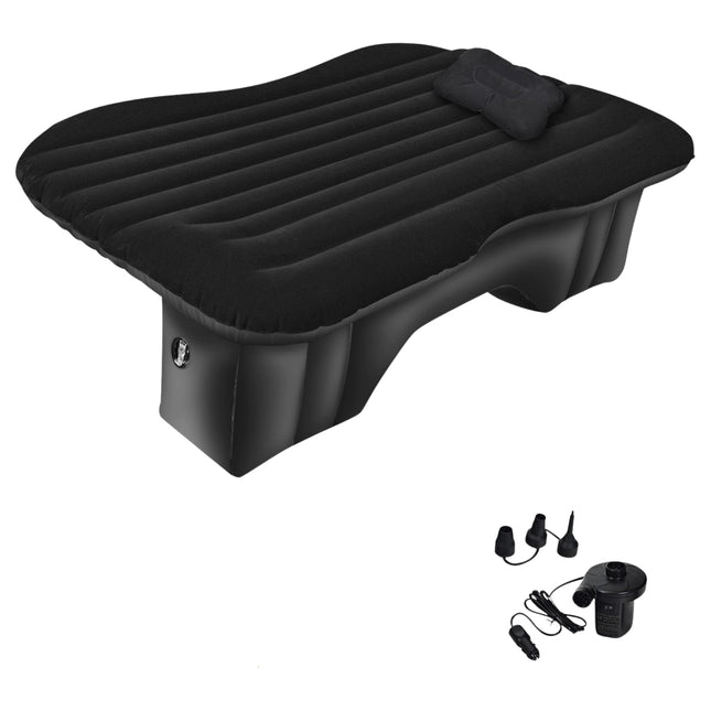 Universal inflatable air mattress with electric pump 142x91x48cm black