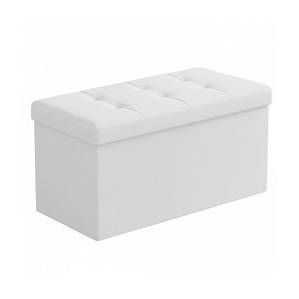 Upholstered Storage Bench – Foldable Fabric, Seats 2