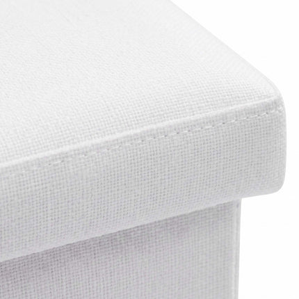 Upholstered Storage Bench – Foldable Fabric, Seats 2