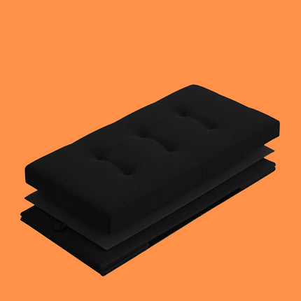 Upholstered Storage Bench, Foldable, Seats Two