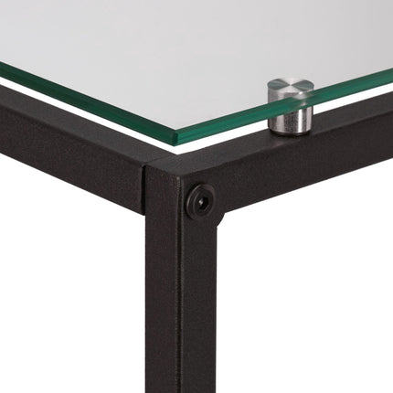 U-shaped material mix side table