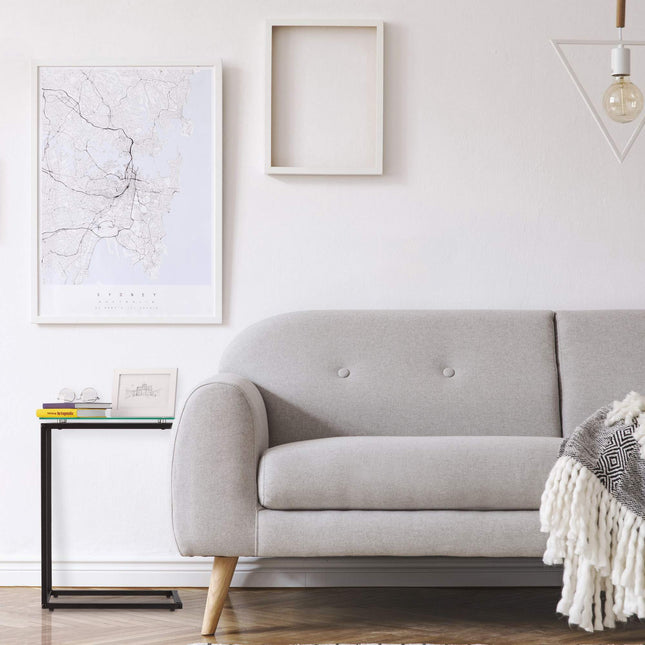 U-shaped material mix side table