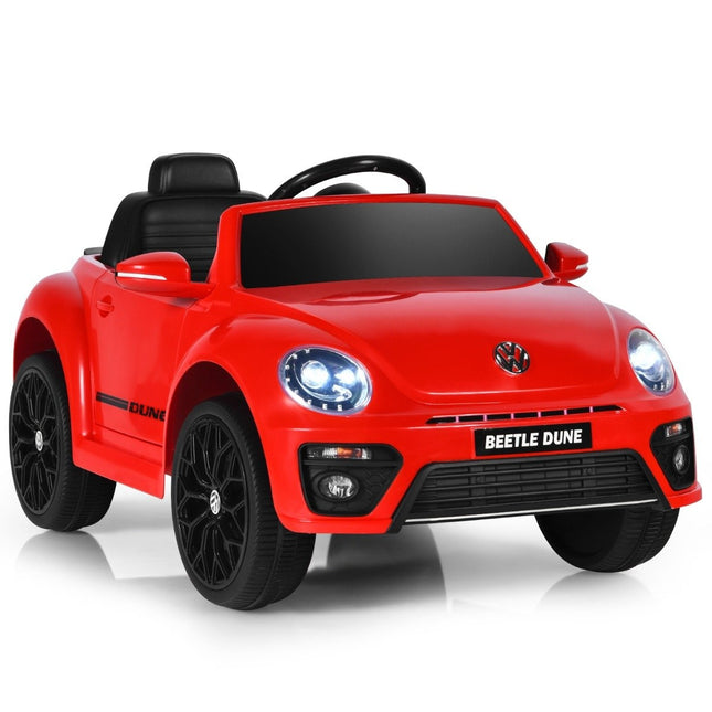 VW Beetle children's car with music & 2 lighting modes including 2.4G remote control red