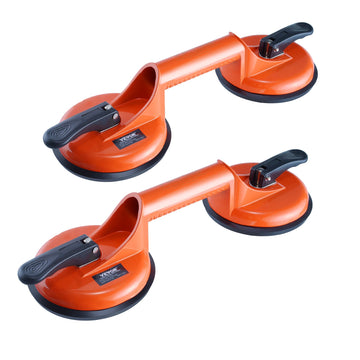 Vacuum Suction Cup Lifter 2-Pack, 4.7 In, Aluminum Handle