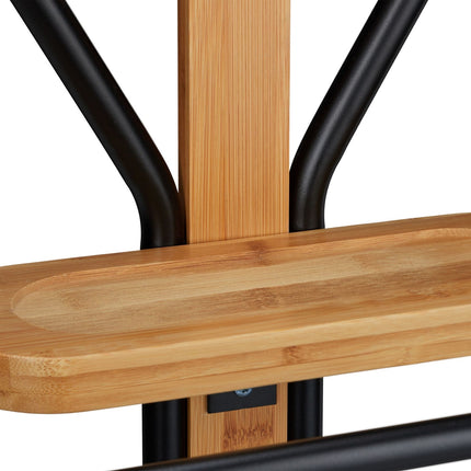 Valet Stand – Bamboo & Steel Suit Organizer