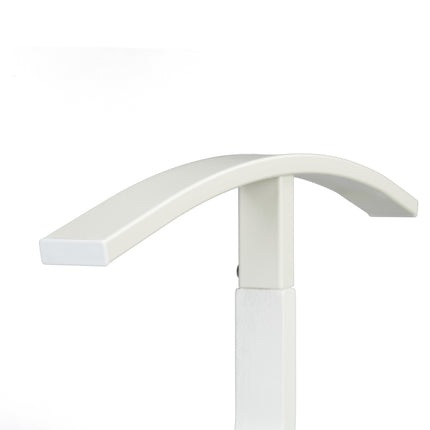 Valet Suit Stand – White Metal & Wood, Bedroom Organizer