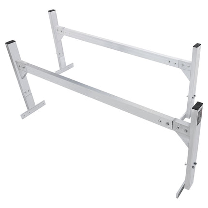 Van Roof Ladder Rack, 2-Bar Aluminum, 400 lb, Adjustable