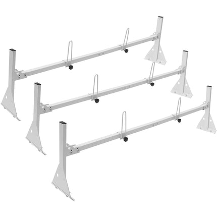 Van Roof Ladder Rack, 3-Bar Alloy Steel, 750 lb