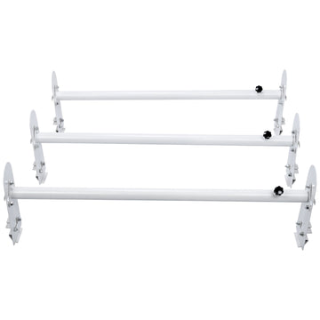 Van Roof Ladder Rack, 3-Bar Rain Gutter, 750 lb