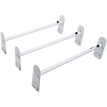 Van Roof Ladder Rack, 3-Bar Rain Gutter, 750 lb