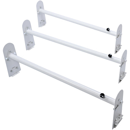 Van Roof Ladder Rack, 3-Bar Rain Gutter, 750 lb