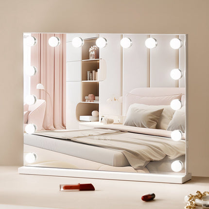 Vanity Mirror With Lights, USB, Wall-Mount, 58x46 cm