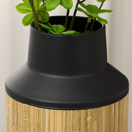 Flower vase in metal, non-slip, country style, 42 Cm