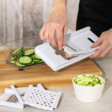 Vegetable Chopper – Manual, Easy-Clean, Multi-Blade