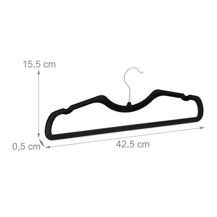 Velvet Flocked Coat Hangers, Non-Slip, Set of 50