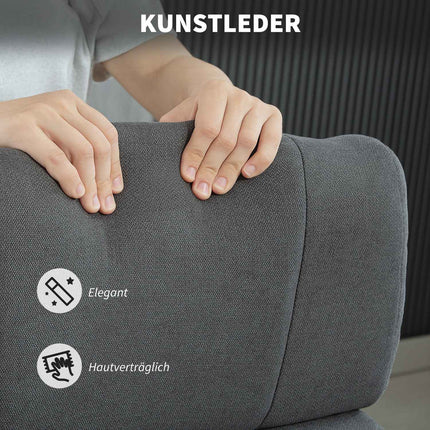 Velvet-Look Adjustable Office Chair, Rolling, Gray