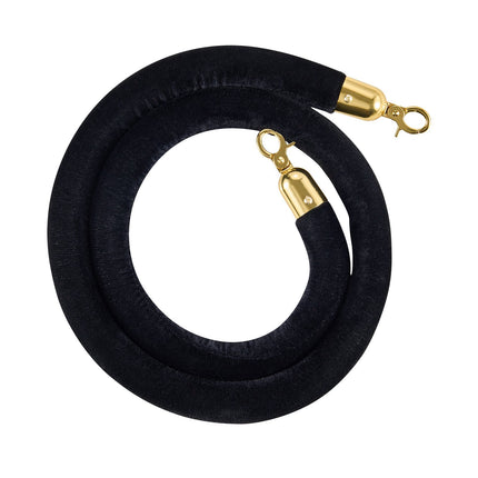 Velvet Stanchion Ropes 2-Pack, 1.5 m, Gold Hooks