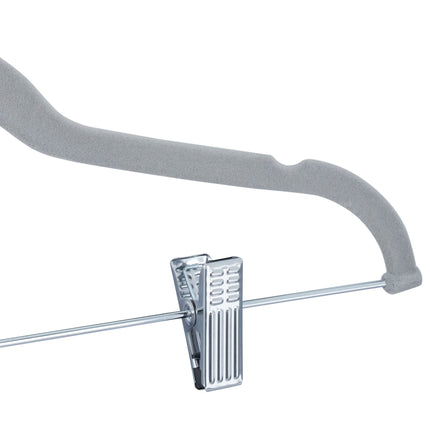 Velvet hanger with clips set of 12