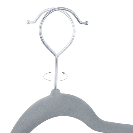 Velvet hanger with clips set of 12