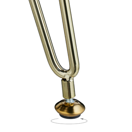 Velvet stool with gold legs