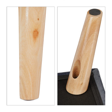 Velvet stool with storage