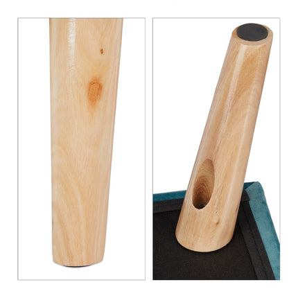 Velvet stool with storage