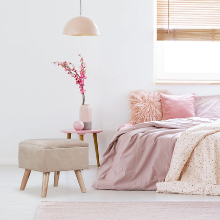 Velvet stool with storage