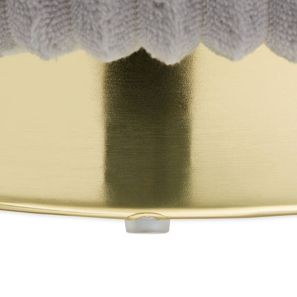 Velvet stool with storage gray