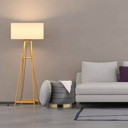 Velvet stool with storage gray