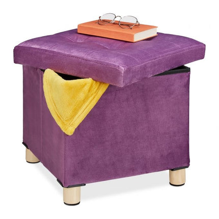 Velvet stool with tray
